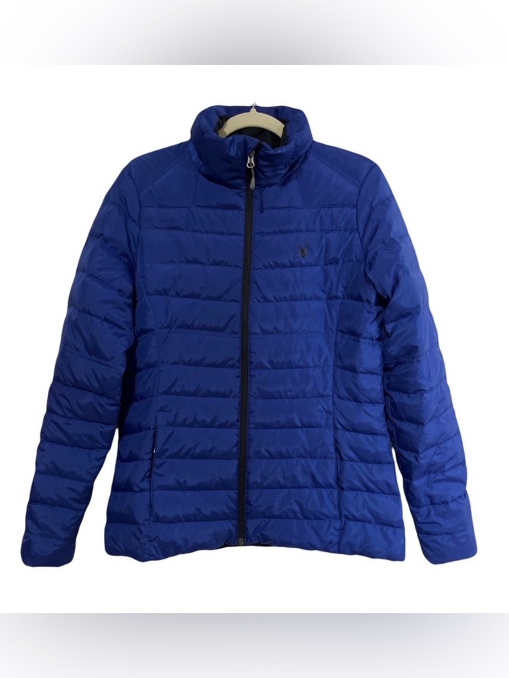 Spyder Prymo Women’s Down Puffer Jacket Medium Cobalt Blue Insulated Ski Layer